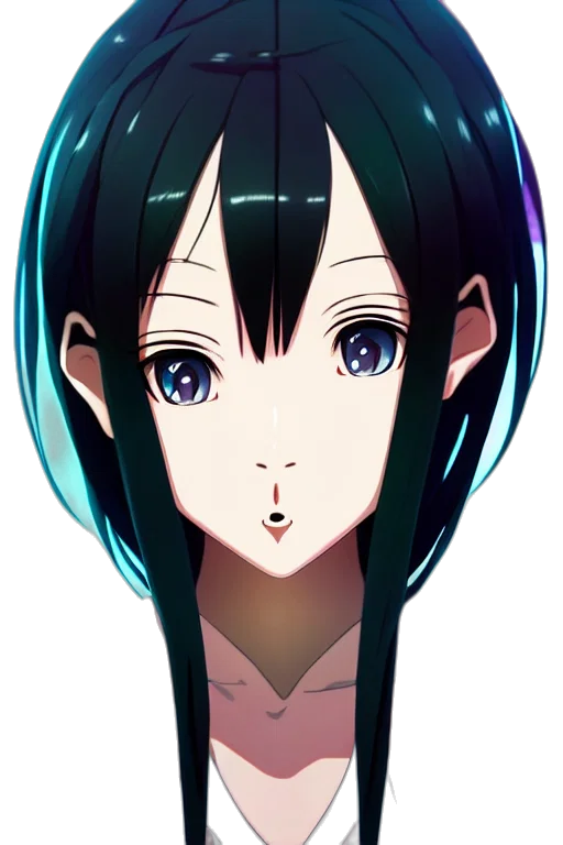 face, staff, robot, mask, anime, cartoon, pixel art, vaporwave transparent PNG cut-out