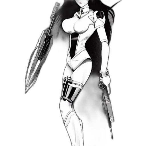 weapon, staff, robot, sword, concept art, comic book art, cartoon, fantasy art transparent PNG cut-out