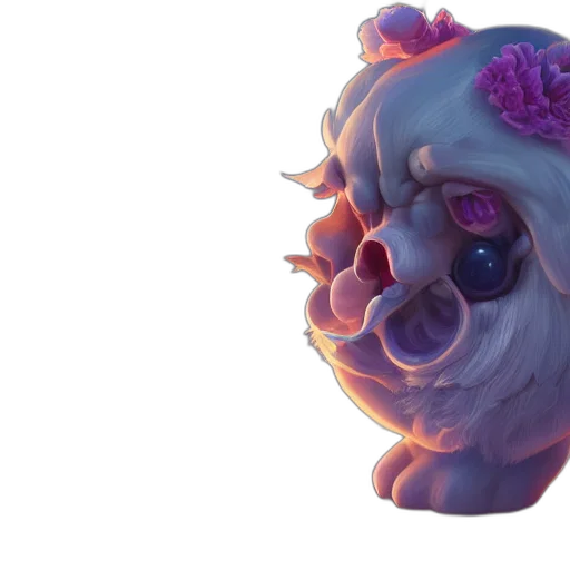 mask, face, crown, creature, concept art, fantasy art, 3d render, vaporwave transparent PNG cut-out