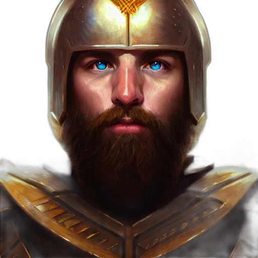 face, sword, crown, fantasy art transparent PNG cut-out