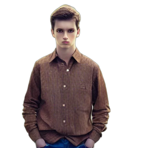 jacket, face, hair, staff transparent PNG cut-out