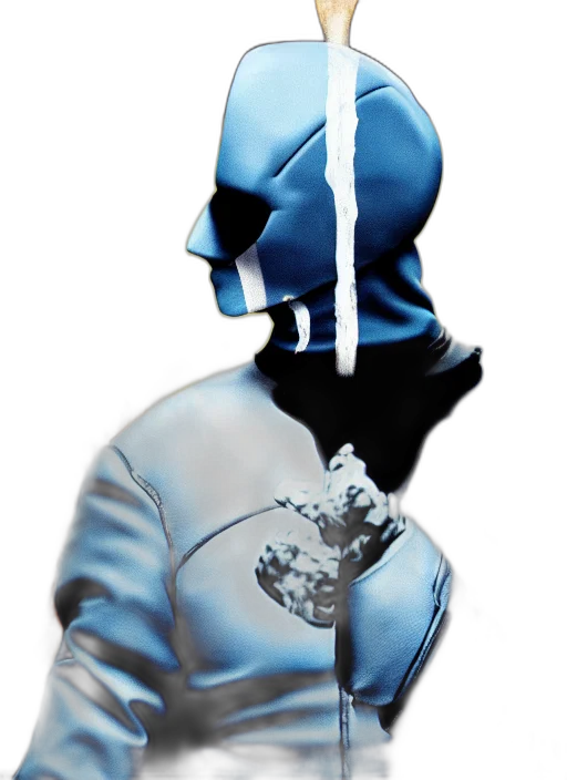 mask, jacket, robot, staff transparent PNG cut-out