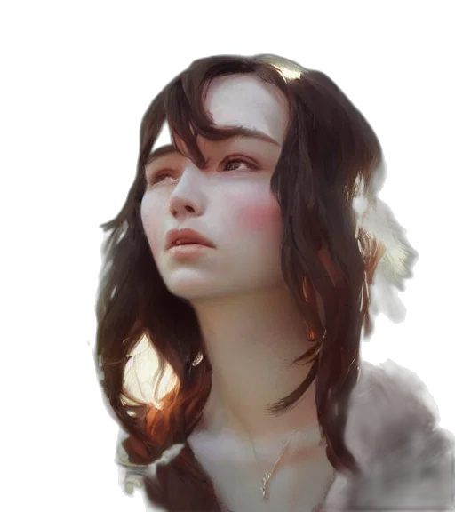 face, crown, fantasy art, photorealistic transparent PNG cut-out
