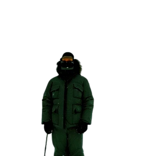 jacket, staff, creature, animal transparent PNG cut-out