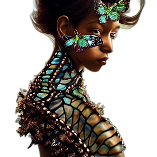 jewelry, creature, face, mask, fantasy art, concept art, photorealistic, pixel art transparent PNG cut-out