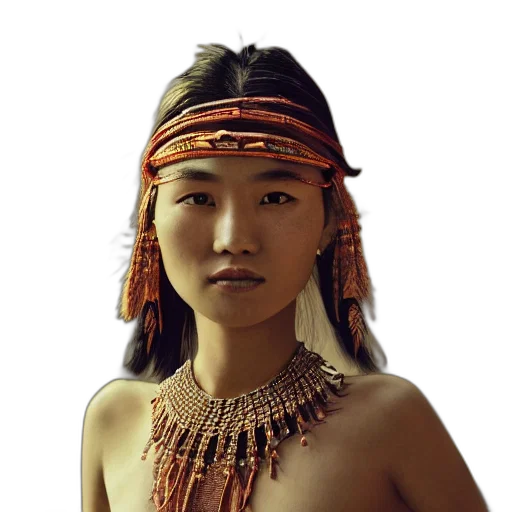 jewelry, face, crown, staff transparent PNG cut-out