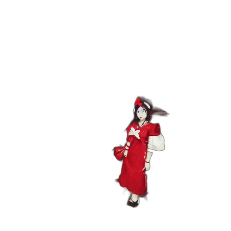 dress, staff, hat, weapon transparent PNG cut-out