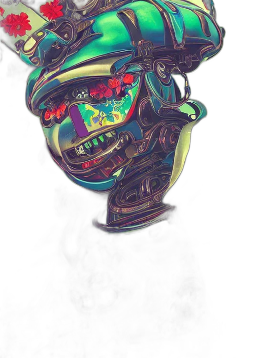 mask, robot, face, creature, cyberpunk, concept art, fantasy art, comic book art transparent PNG cut-out