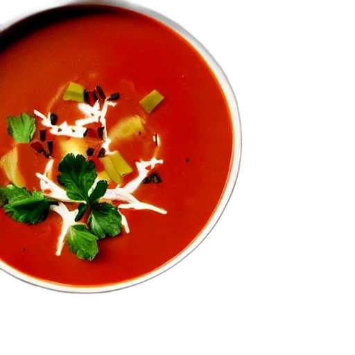 food, photorealistic, red, bowl transparent PNG cut-out