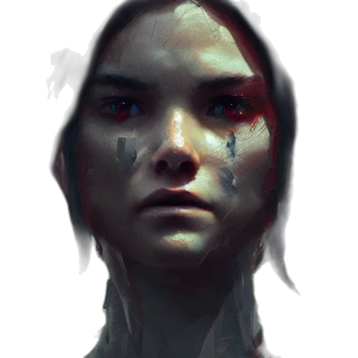 face, mask, robot, creature, concept art, photorealistic, fantasy art, cyberpunk transparent PNG cut-out