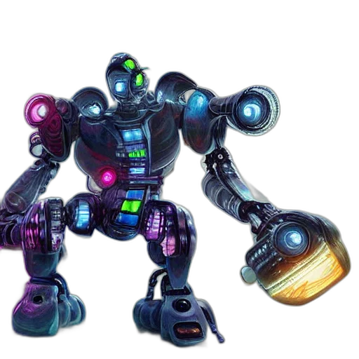 robot, weapon, staff, concept art transparent PNG cut-out