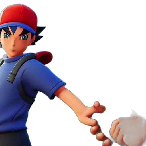 weapon, staff, hat, 3d render, concept art, ash, ketchum, fortnite transparent PNG cut-out