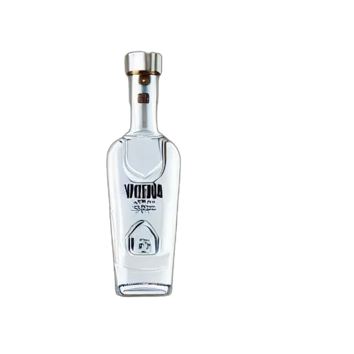 bottle, crown, 3d render, vodka transparent PNG cut-out