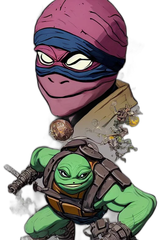 mask, concept art, comic book art, fantasy art transparent PNG cut-out