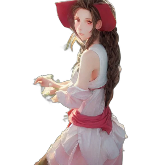 hat, staff, dress, mask, concept art, fantasy art, photorealistic, oil painting transparent PNG cut-out