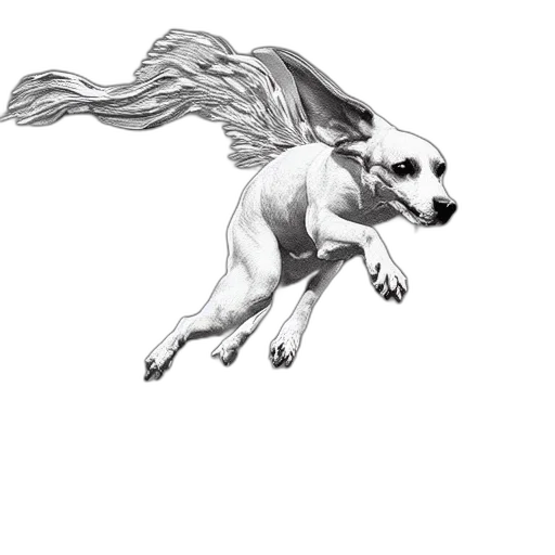dragon, animal, creature, hair, concept art, fantasy art, photorealistic, pencil sketch transparent PNG cut-out