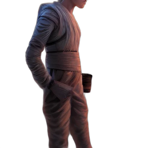 staff, robot, jacket, creature, 3d render, concept art, photorealistic, pixel art transparent PNG cut-out