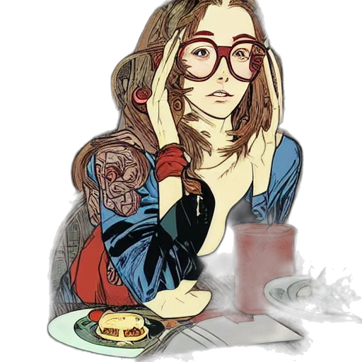 food, face, cartoon, comic book art transparent PNG cut-out