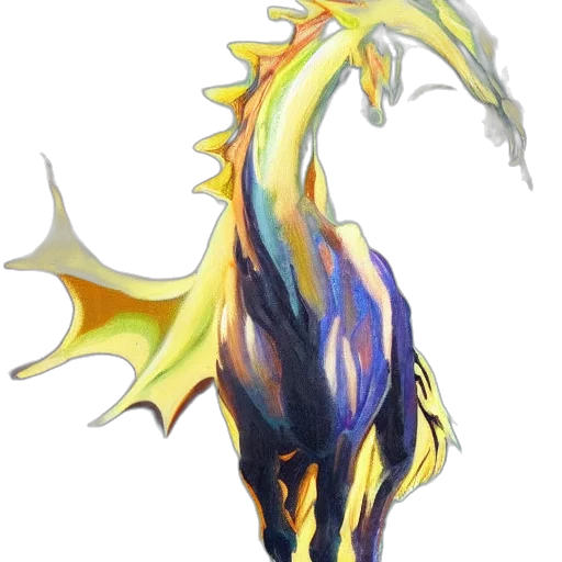 dragon, creature, animal, staff, concept art, fantasy art, watercolor, pixel art transparent PNG cut-out