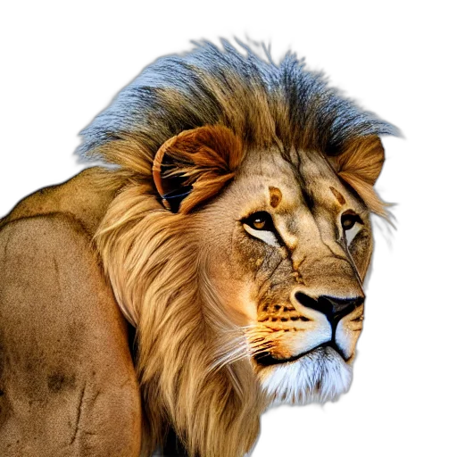 animal, crown, staff, face, photorealistic, oil painting, watercolor, 3d render transparent PNG cut-out