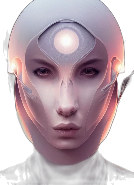 robot, mask, face, concept art, cyberpunk, fantasy art, comic book art, outer space transparent PNG cut-out
