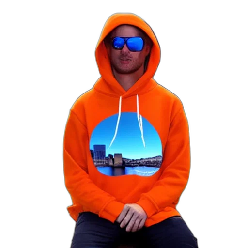 jacket, hat, creature, staff transparent PNG cut-out
