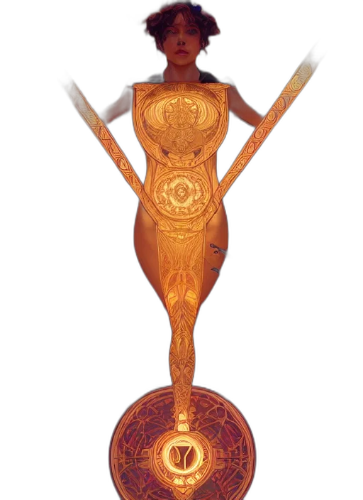 staff, jewelry, sword, weapon, 3d render, symmetry, magician, tarot transparent PNG cut-out
