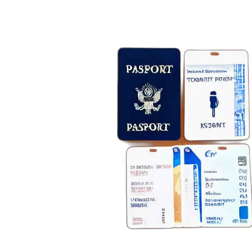 wallet, passport, keys, card transparent PNG cut-out
