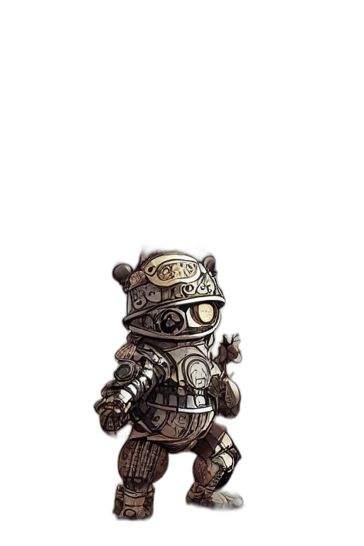 robot, staff, weapon, concept art, fantasy art, pixel art, 3d render, anthropomorphic transparent PNG cut-out