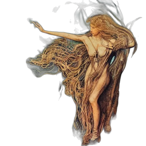 hair, dress, fantasy art, concept art transparent PNG cut-out