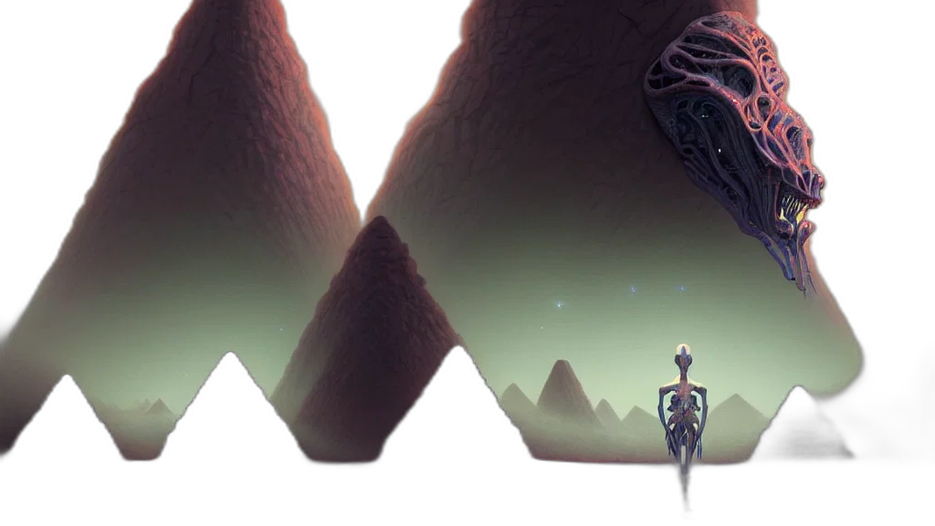 concept art, fantasy art, pixel art, 3d render, outer space, forest, fog, underwater transparent PNG cut-out