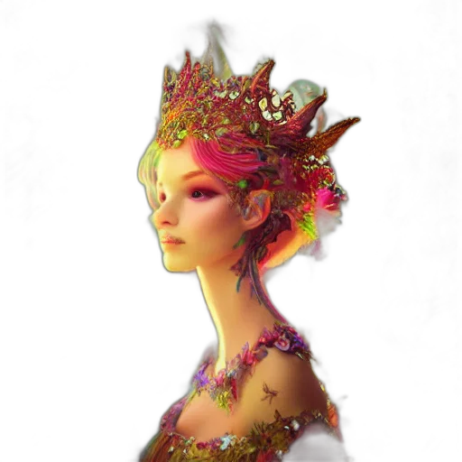 crown, jewelry, dress, fantasy art transparent PNG cut-out