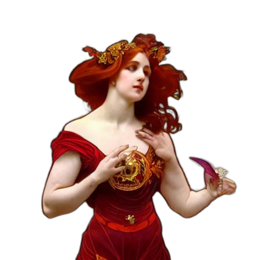 dress, staff, jewelry, crown, fantasy art, concept art, photorealistic, pixel art transparent PNG cut-out