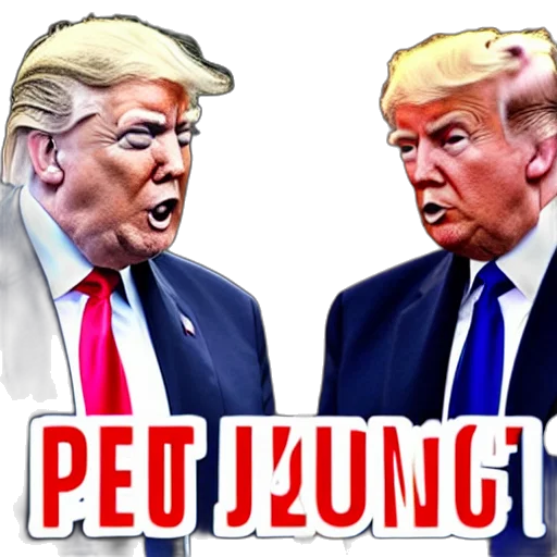 3d render, comic book art, concept art, photorealistic, trump, kidding, putin transparent PNG cut-out