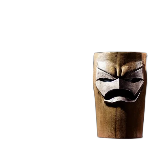 mask, bottle, face, concept art, 3d render, closeup, photorealistic, photograph transparent PNG cut-out