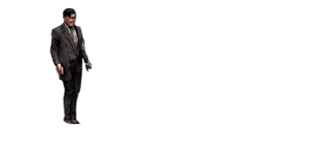 jacket, robot, creature, staff transparent PNG cut-out