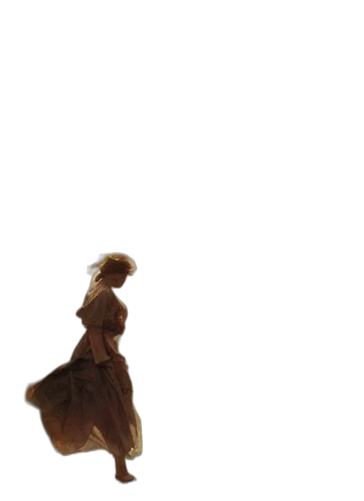 dress, hair, staff, crown transparent PNG cut-out