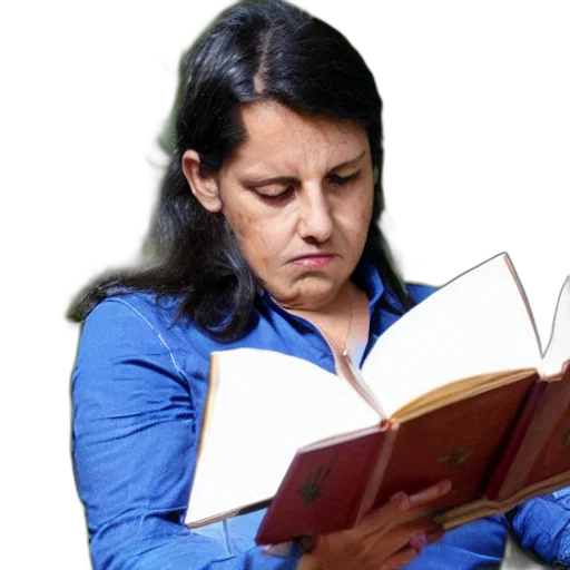 staff, photorealistic, galinha, lendo, livro transparent PNG cut-out