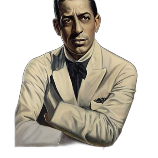 face, staff, jacket, robot, photorealistic, concept art, comic book art, cartoon transparent PNG cut-out