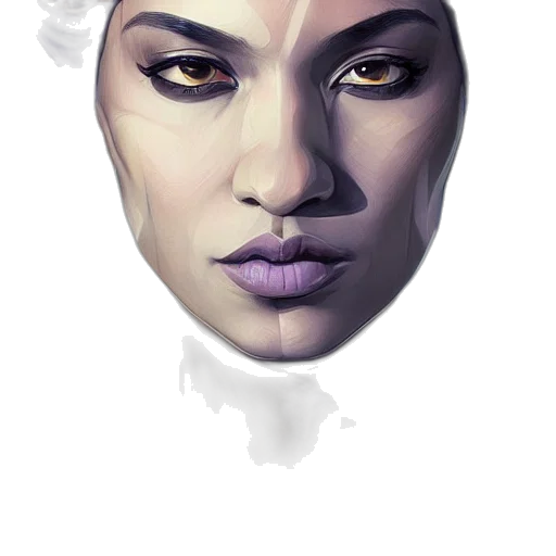 face, mask, crown, photorealistic transparent PNG cut-out