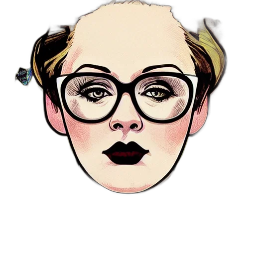 face, staff, cartoon, comic book art transparent PNG cut-out