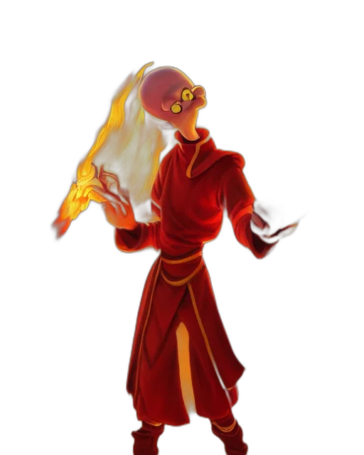 staff, mask, concept art, fantasy art, pixel art, 3d render, fire, red transparent PNG cut-out