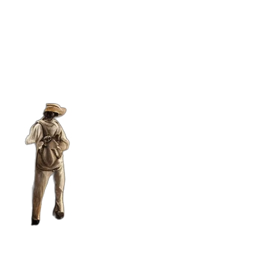 staff, hat, jacket, robot transparent PNG cut-out