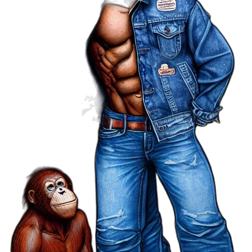 jacket, animal, comic book art, concept art transparent PNG cut-out