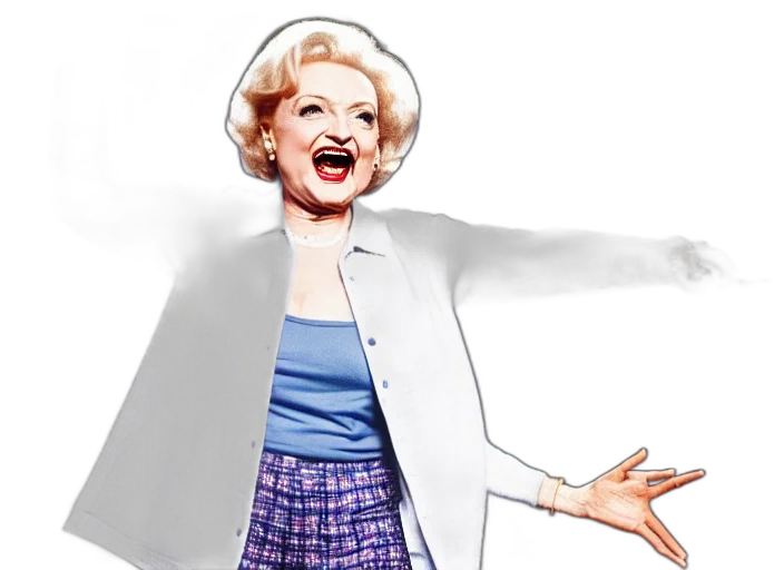 cartoon, publicity, photo, still, betty, white, gangsta, rapper transparent PNG cut-out