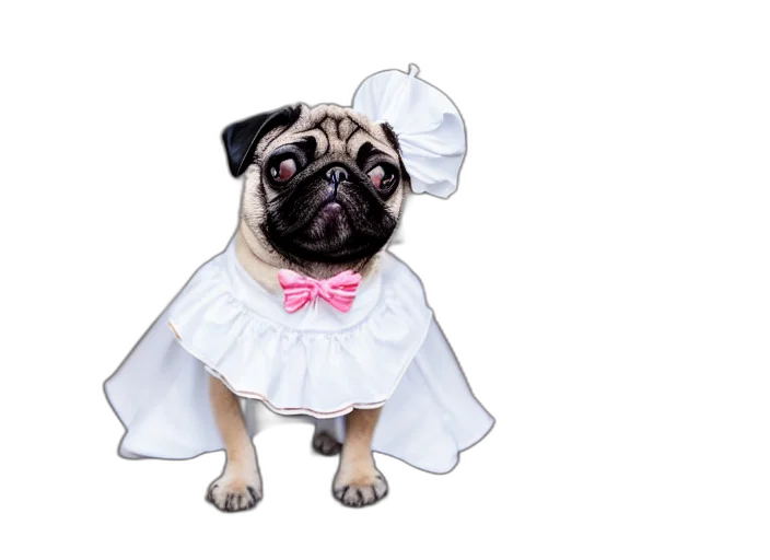 dress, animal, photorealistic, 3d render transparent PNG cut-out