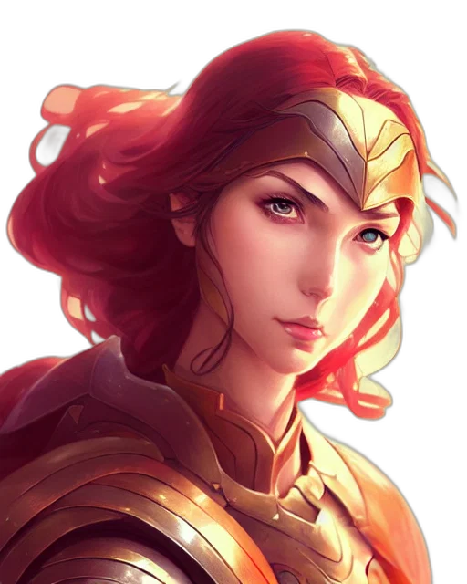 crown, face, fantasy art, comic book art, concept art, pixel art, red, golden transparent PNG cut-out