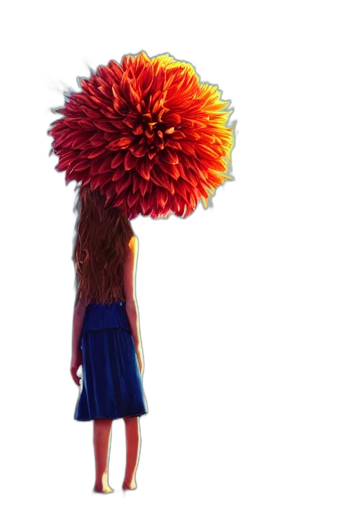 hat, hair, flower, crown, 3d render, concept art, photorealistic, fantasy art transparent PNG cut-out