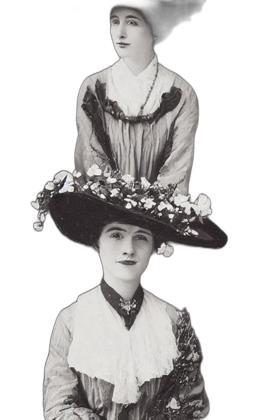 hat, staff, crown, face, photorealistic, portrait, lovely, lady transparent PNG cut-out