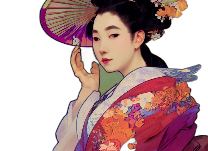 staff, face, umbrella, dress transparent PNG cut-out